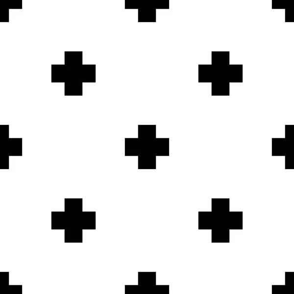 Naadloze patroon met kruisen in Scandinavische stijl — Stockvector