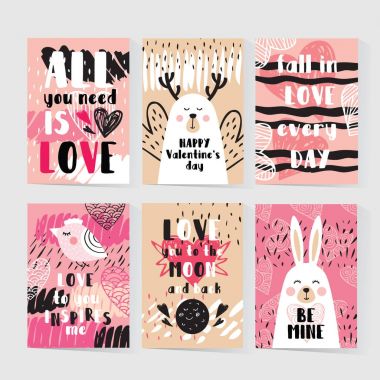 Modern ve şirin davetiye Sevgililer günü için