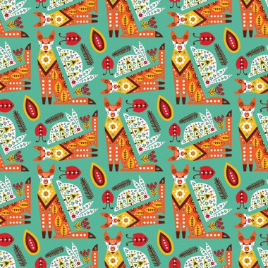 İskandinav tarzı halk seamless modeli