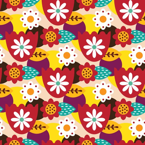 Folk mexicain motif sans couture — Image vectorielle