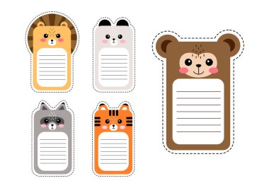 Kawaii haftalık çocuk planlama vektörü çizimi