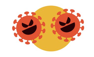 Corona virüsü covid-19 salgın sembolü vektör görüntüsü