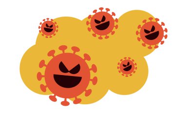 Corona virüsü covid-19 salgın sembolü vektör görüntüsü