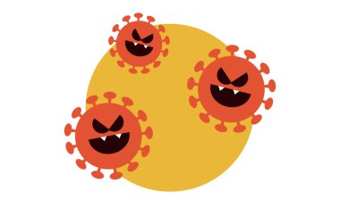 Corona virüsü covid-19 salgın sembolü vektör görüntüsü