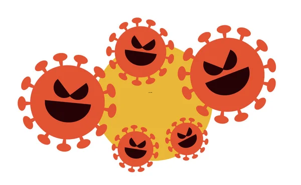 Corona Virus Covid Epidemia Pandemia Immagine Vettoriale Simbolo — Vettoriale Stock
