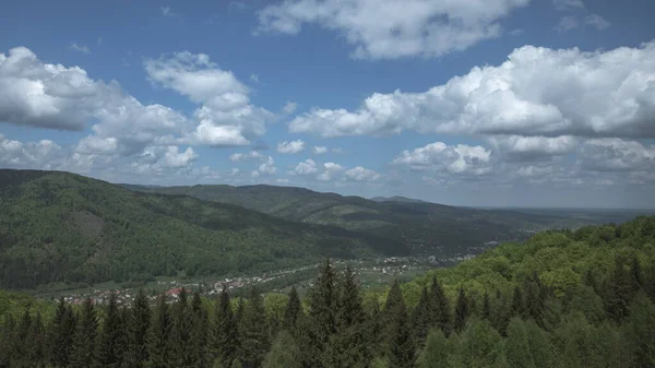 Krajobraz Górski Tle Chmur — Zdjęcie stockowe