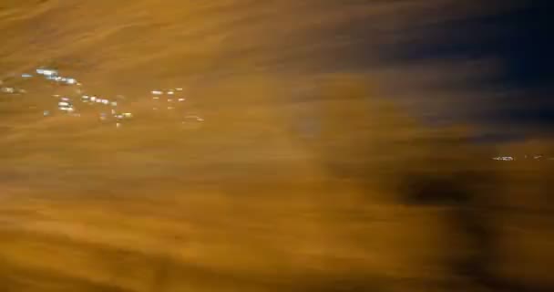 Paseo Por Puente Largo Del Río Noche Lapso Tiempo — Vídeos de Stock