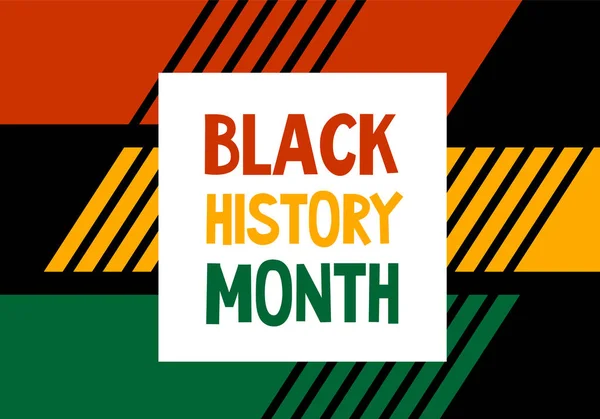 Schwarz Geschichte Monat Feier Vektor Banner African American History Month — Stockvektor