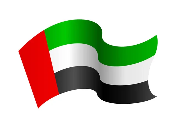 Wavy Flag United Arab Emirates Vector Illustration — Stock Vector