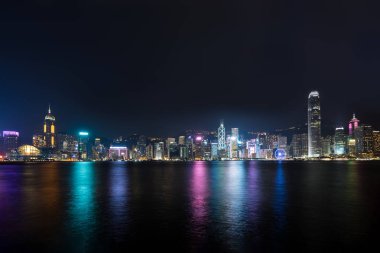 Victoria Limanı Hong Kong'NightView
