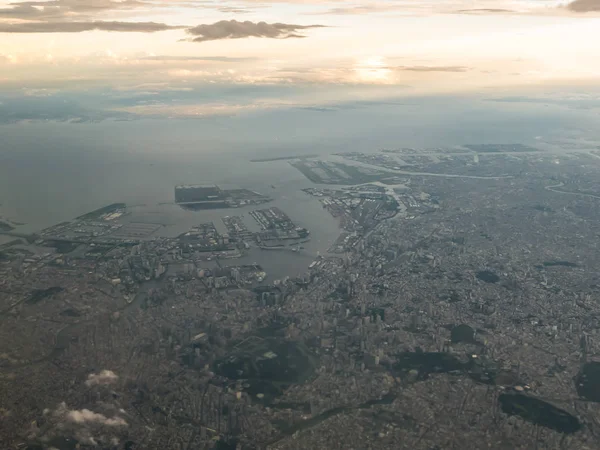 Aerial view of Tokyo Bay