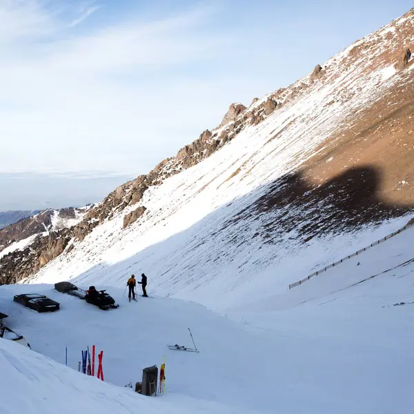 Slope Skiing Resort Photo You — Stock Photo, Image