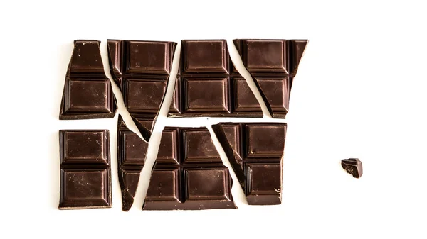 Chocolate bar crashed. Concept: bakery, shops, chocolate — Stock Photo, Image