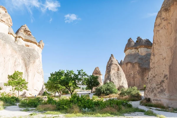 Valleys Cappadocia Turkey Known Huge Stone Mushrooms Hallmark Cappadocia Travel — Stock Photo, Image