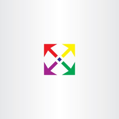 oklar kare vektör simge renkli tasarım öğesi