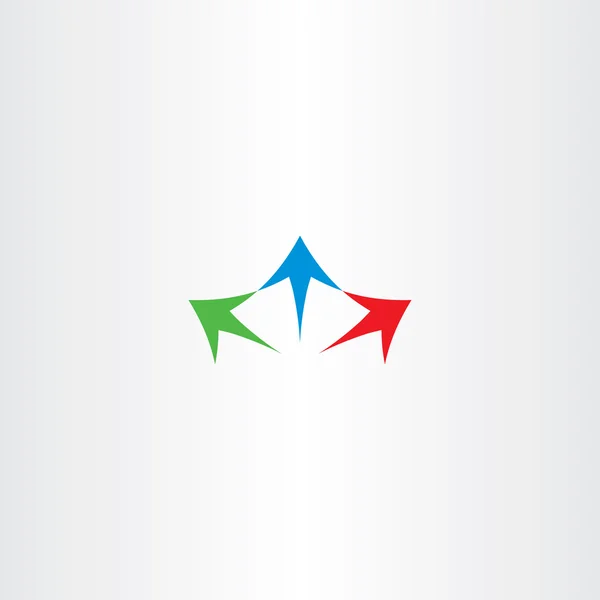 Flèches propagation logo icône signe — Image vectorielle