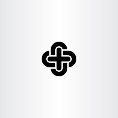 simge siyah vektör simgesi tasarım öğesi çapraz