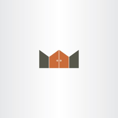 kapı vektör logo simge öğesi