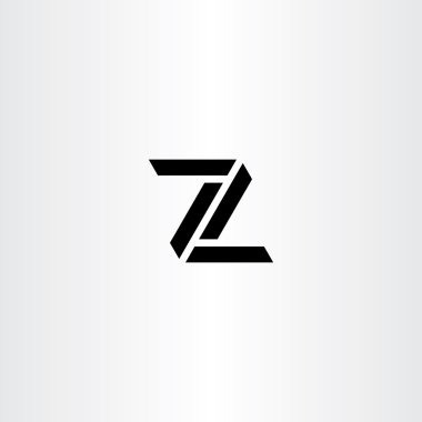 z harfi simgesini işaret siyah simge vektör