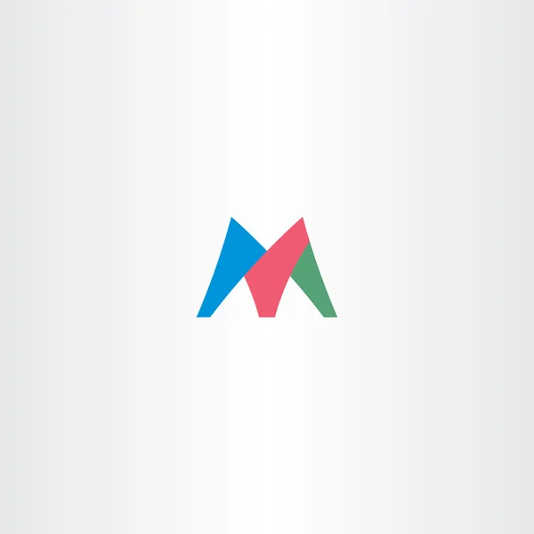 Colorful m letter logotype icon symbol design sign — Stockový vektor