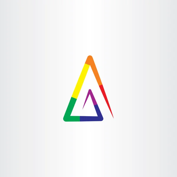 Colorful rainbow triangle logo abstract business icon — Stock vektor