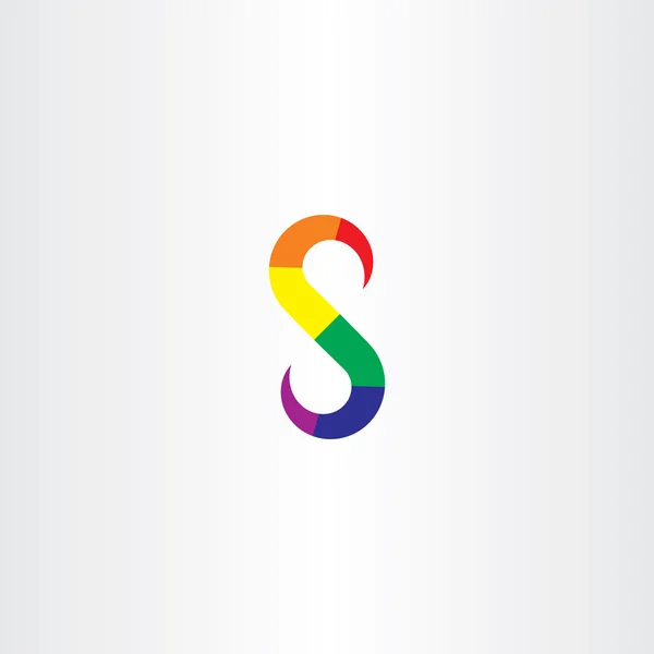 Logotipo colorido del elemento vector del icono de la letra de s — Vector de stock