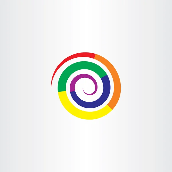 Colorful spiral design element vector icon logo — ストックベクタ