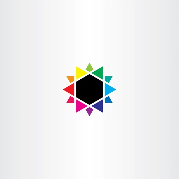 Colors mixing colorful star vector icon design — ストックベクタ