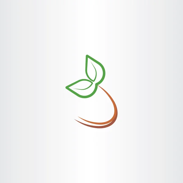 Eco plant leaf vector icon design element symbol — Stock Vector