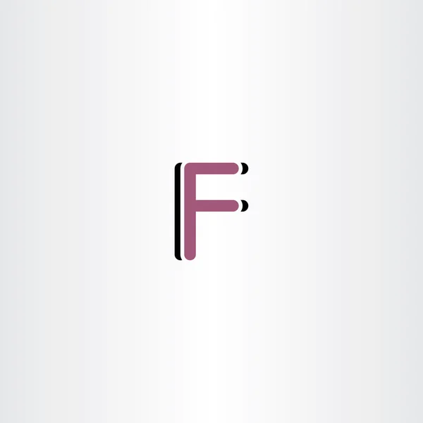 F brief vector illustratie pictogram ontwerp teken — Stockvector