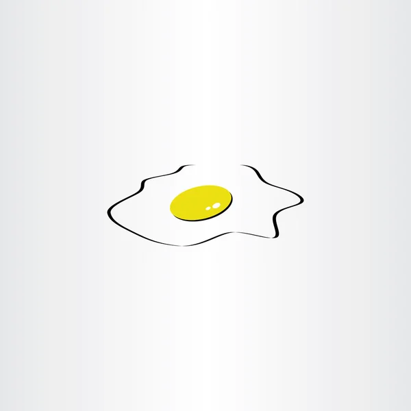 Sahanda yumurta vektör simgesi simgesi logosu — Stok Vektör