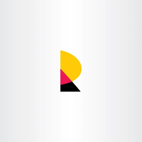Geometric letter r logo symbol vector icon — Διανυσματικό Αρχείο