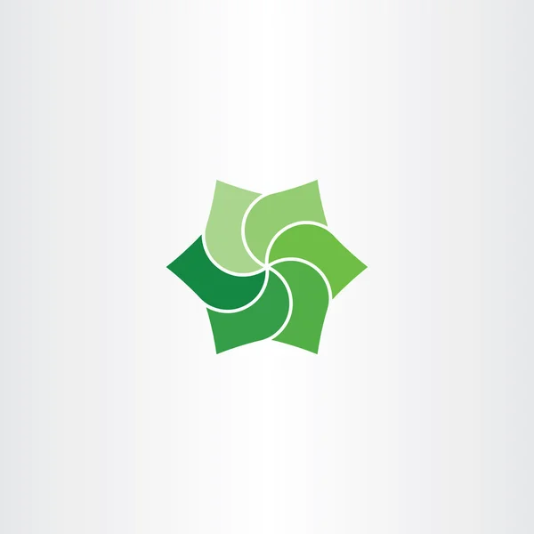 Green leaves clip art vector icon eco symbol — ストックベクタ