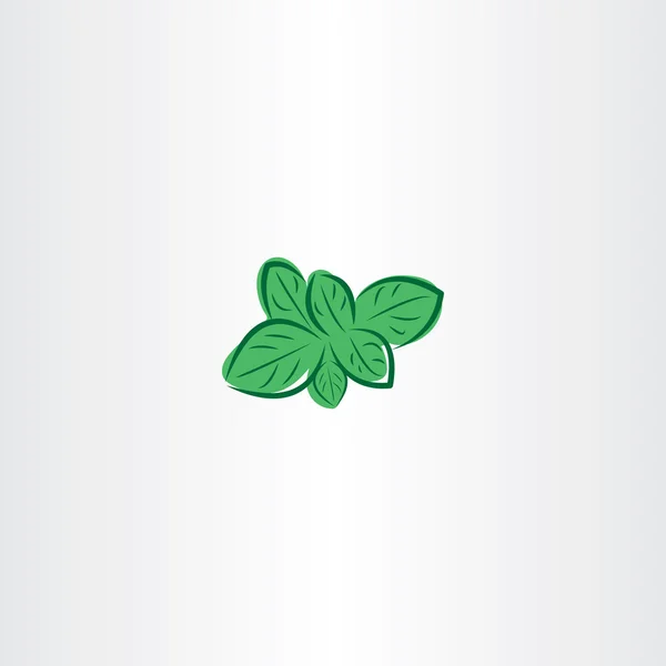 Mint plant vector icon symbol design — Stock vektor