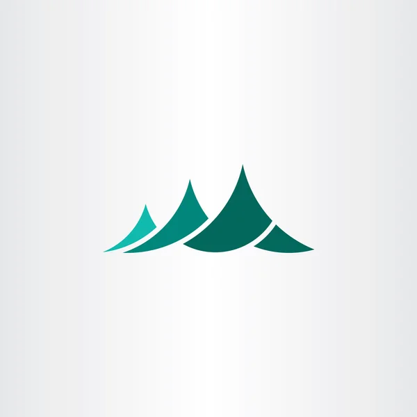 Vector de montaña símbolo logotipo elemento signo — Archivo Imágenes Vectoriales