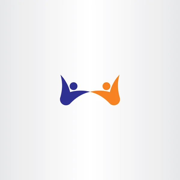 People dance happy vector icon logo — Διανυσματικό Αρχείο