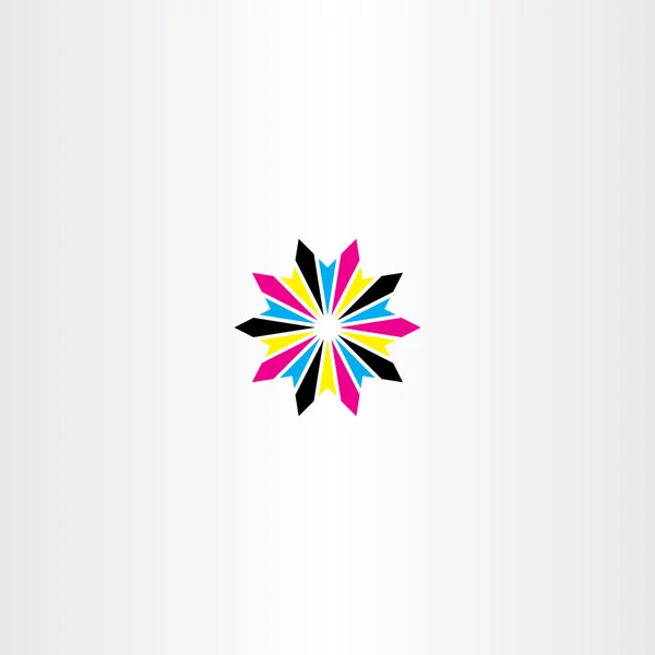 Print cmyk abstract logo icon vector star — Stock vektor