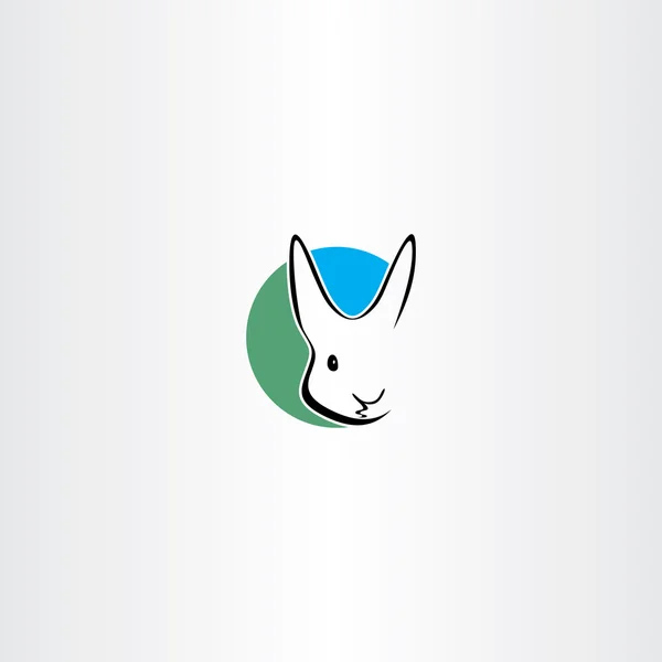 Tavşan logo vektör tasarım sembolü — Stok Vektör