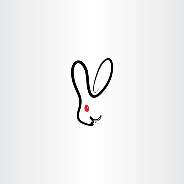 Kaninchen Vektor Illustration Symbol Symbol — Stockvektor