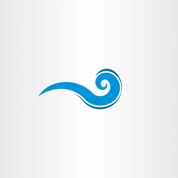 Vand bølge flow ikon vektor symbol logo tegn – Stock-vektor