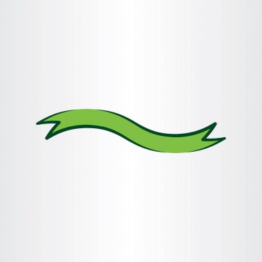 Yeşil şerit vektör tasarımı