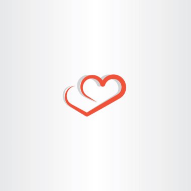 kalp line logo simge aşk öğesi