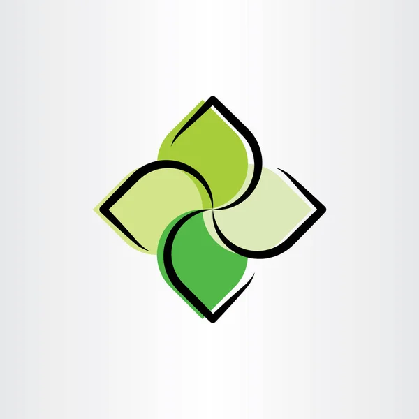 Eco groene bladeren logo afbeelding symbool — Stockvector