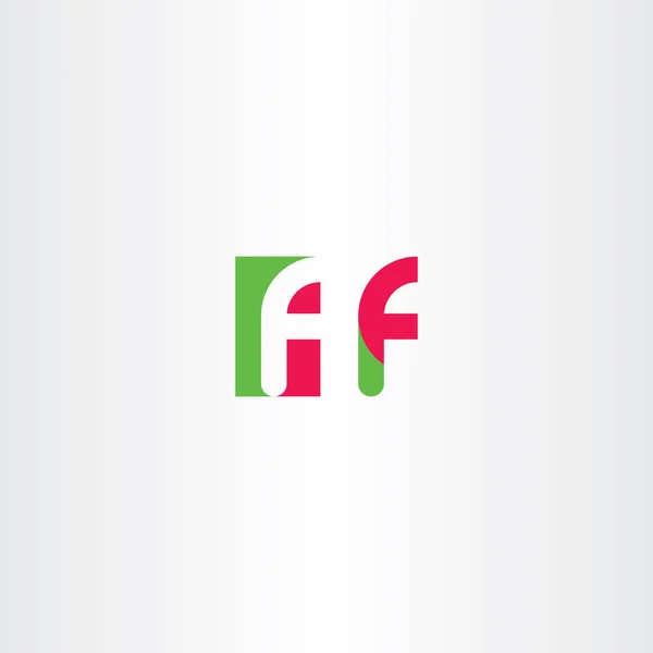 F list logotypu znak elementu — Wektor stockowy