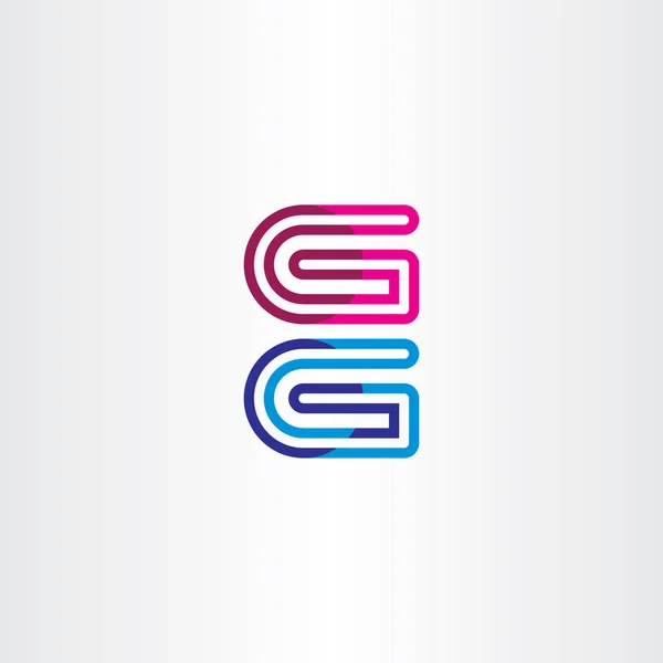 G геометрический векторный значок логотипа — стоковый вектор