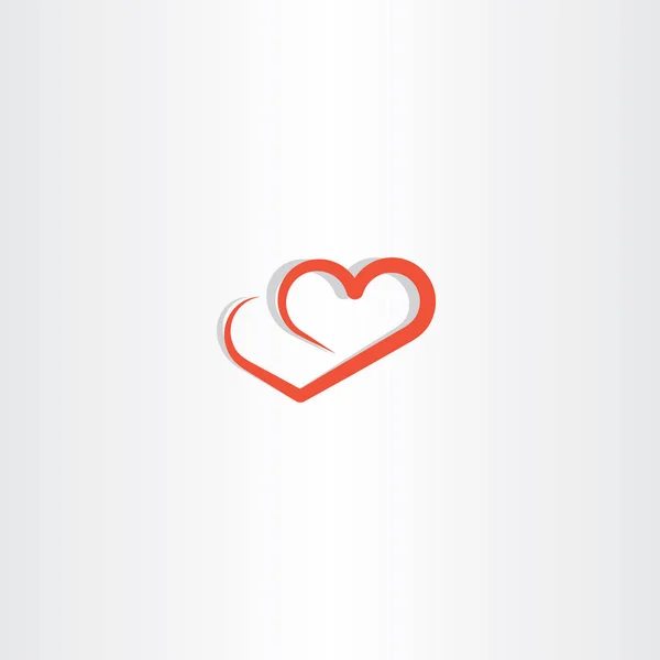 Kalp line logo simge aşk öğesi — Stok Vektör