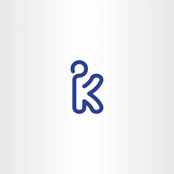 Letra k kickboxer vector icono del logotipo — Archivo Imágenes Vectoriales