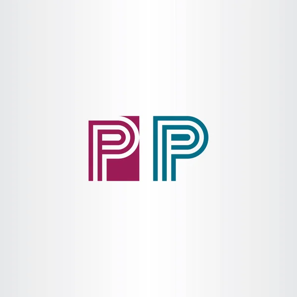 Letra ícone logotipo p elemento de design vetorial —  Vetores de Stock