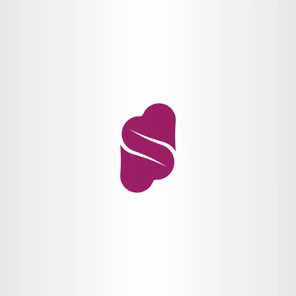 Lettre s coeur amour logotype icône vecteur — Image vectorielle