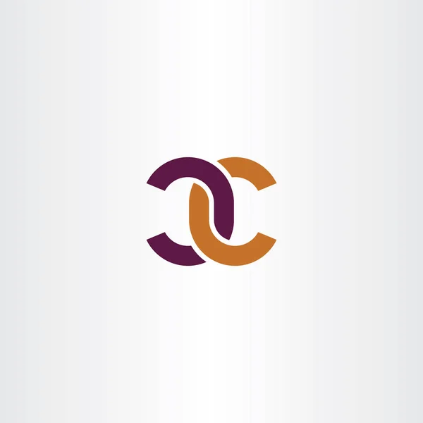 Mektup x ve c logo simge vektör tasarımı — Stok Vektör